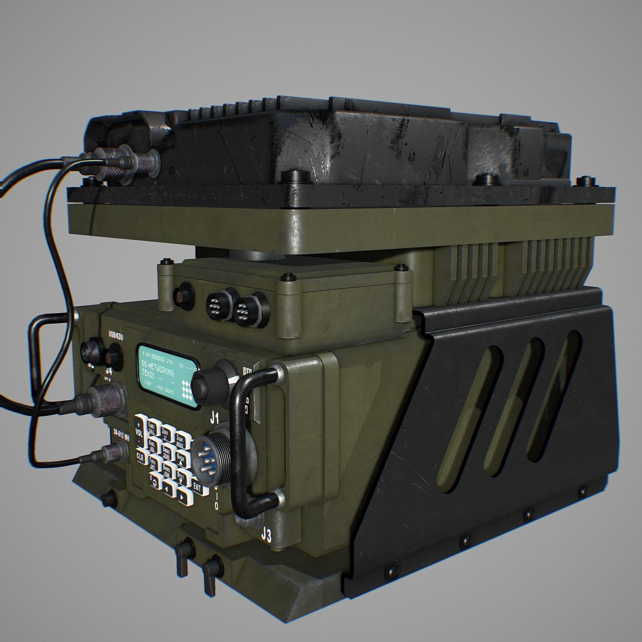 Army Radio Transceiver 3D model_1