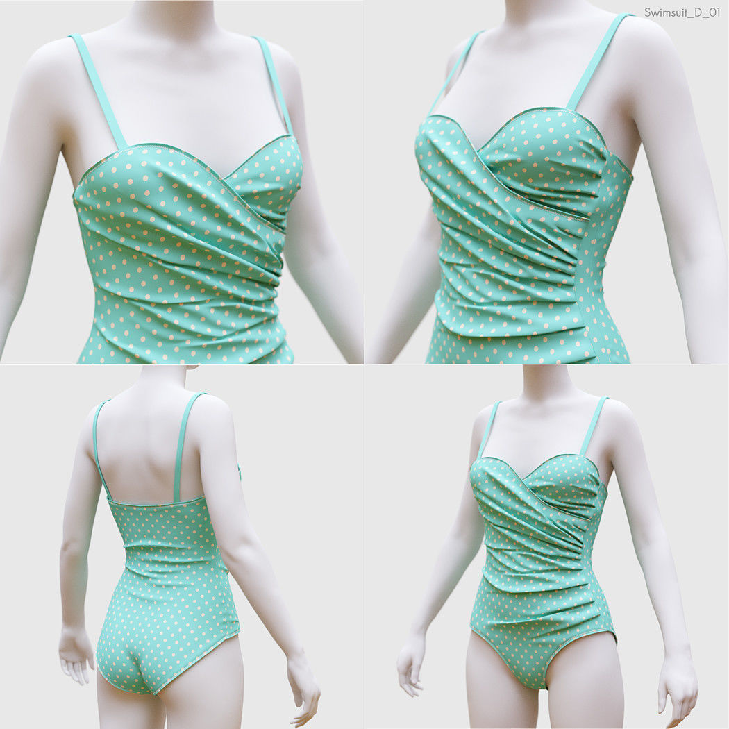 Swimsuits and Bikinis 3D model_7