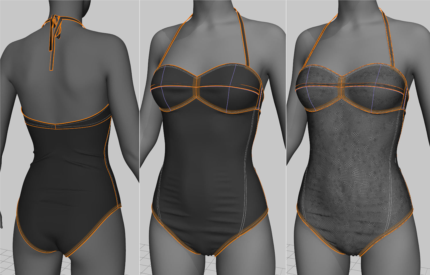 Swimsuits and Bikinis 3D model_4