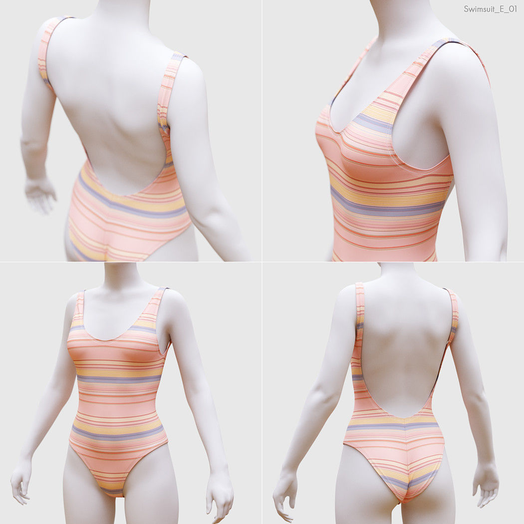 Swimsuits and Bikinis 3D model_9