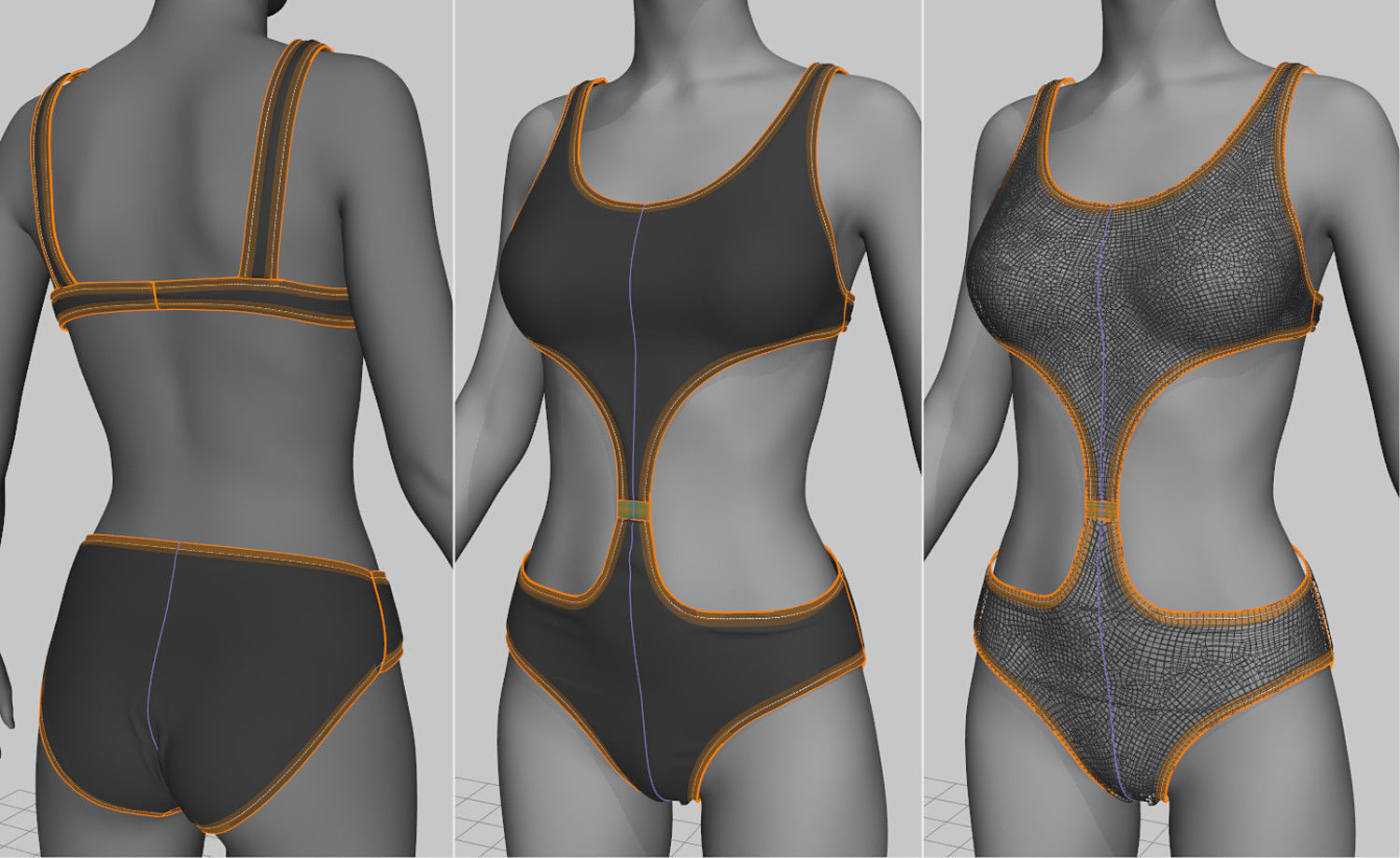 Swimsuits and Bikinis 3D model_6