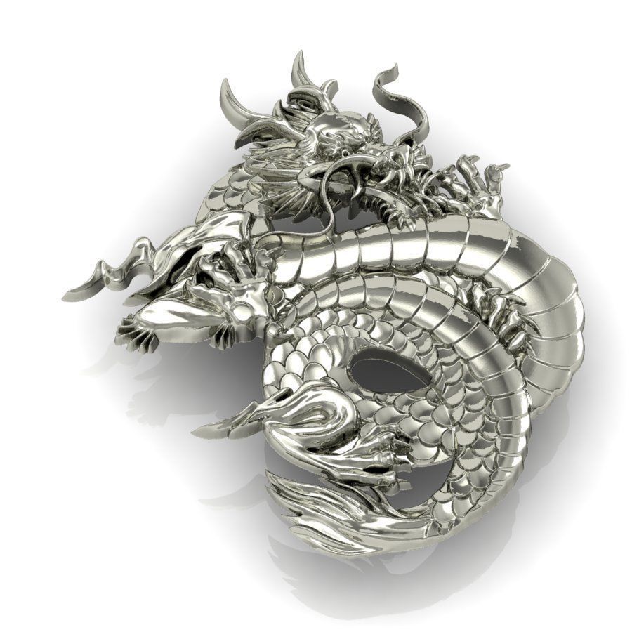 dragon gold 3D print model_4