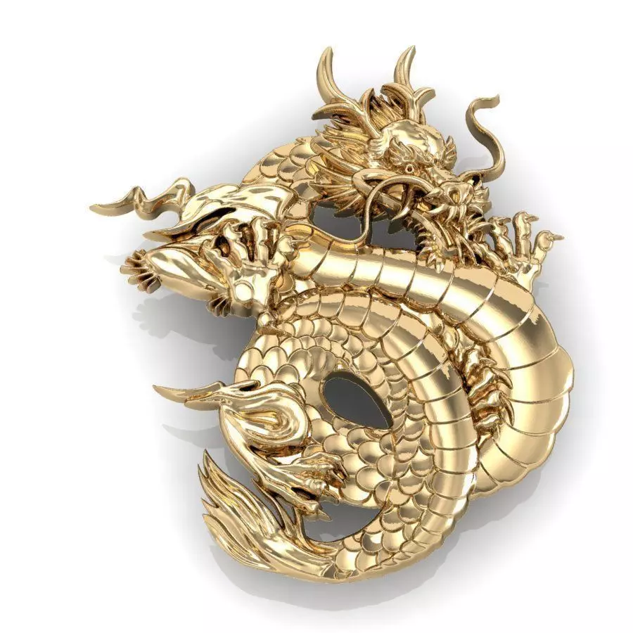 dragon gold 3D print model_0