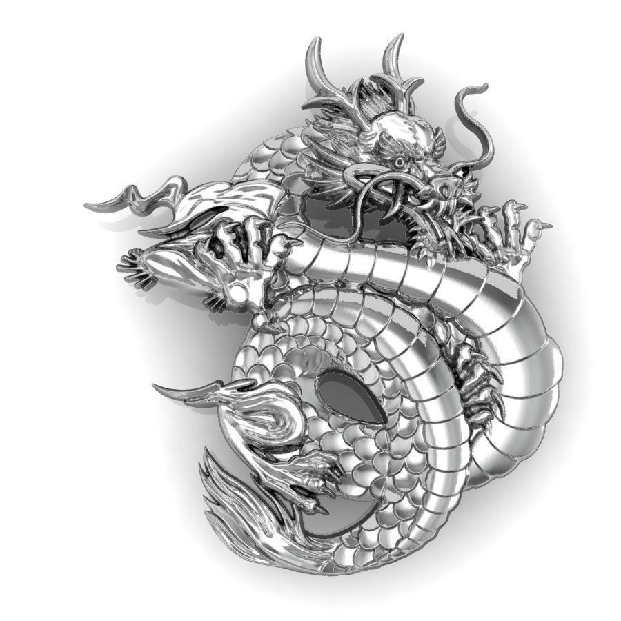 dragon gold 3D print model_6