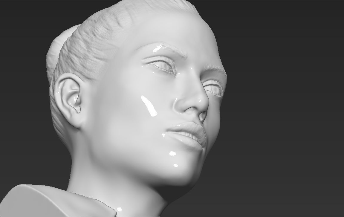 Jennifer Lopez bust 3D printing ready stl obj formats 3D print model_22