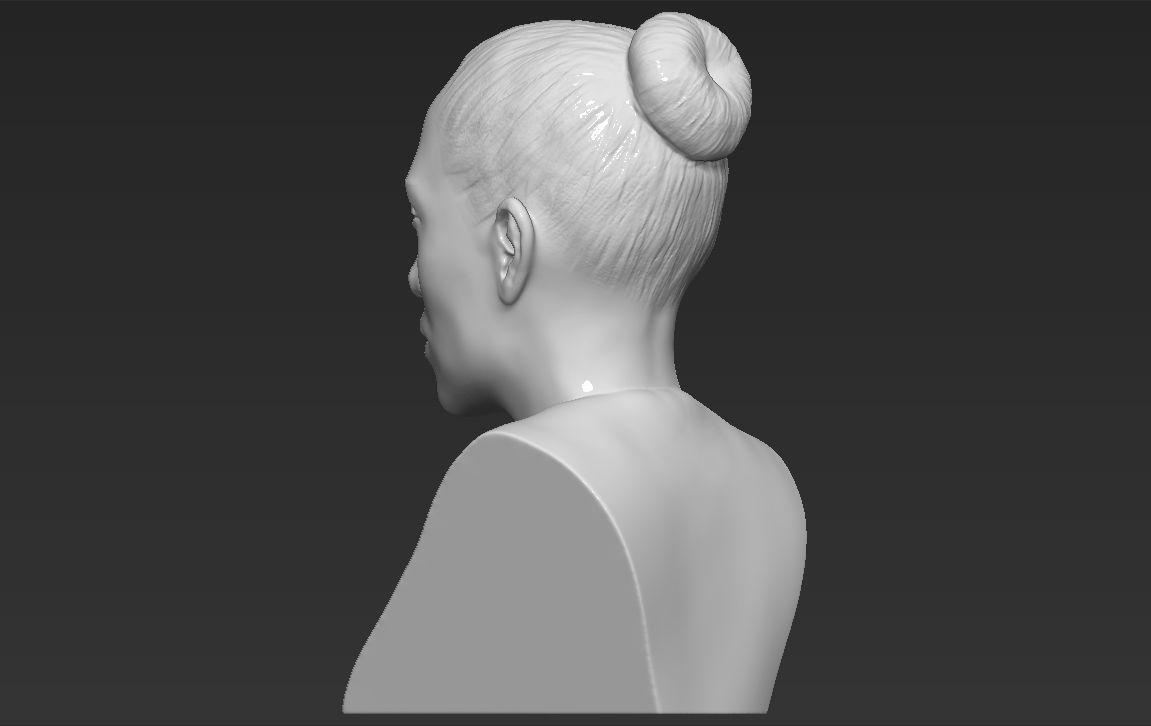 Jennifer Lopez bust 3D printing ready stl obj formats 3D print model_6