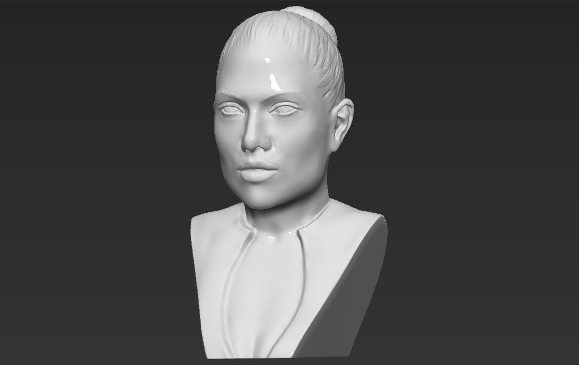 Jennifer Lopez bust 3D printing ready stl obj formats 3D print model_1