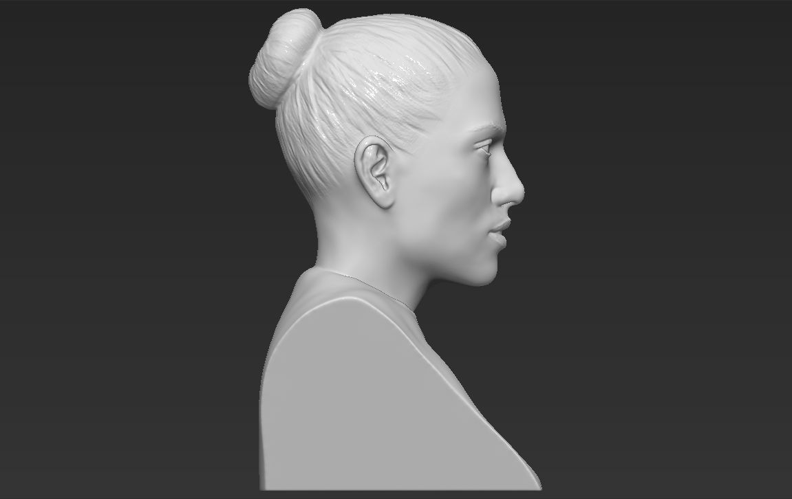 Jennifer Lopez bust 3D printing ready stl obj formats 3D print model_8