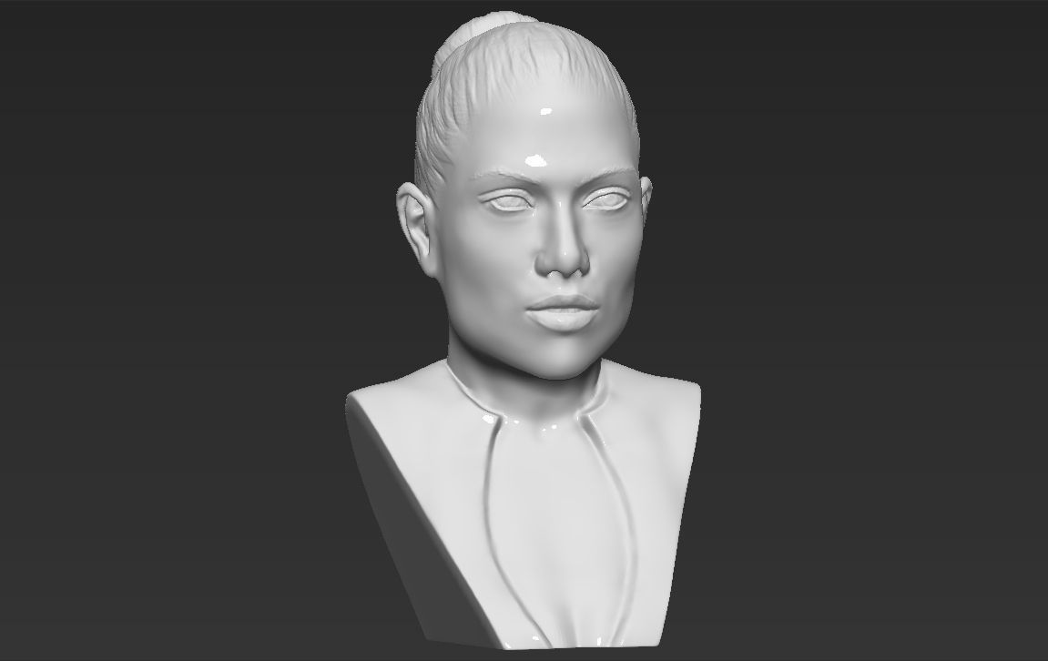 Jennifer Lopez bust 3D printing ready stl obj formats 3D print model_9