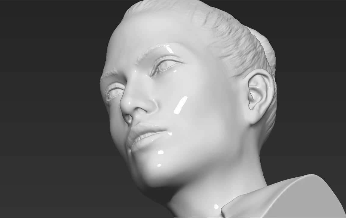 Jennifer Lopez bust 3D printing ready stl obj formats 3D print model_21