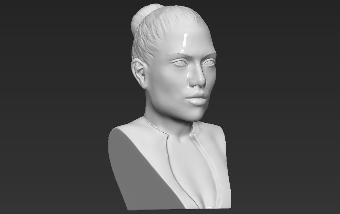 Jennifer Lopez bust 3D printing ready stl obj formats 3D print model_11
