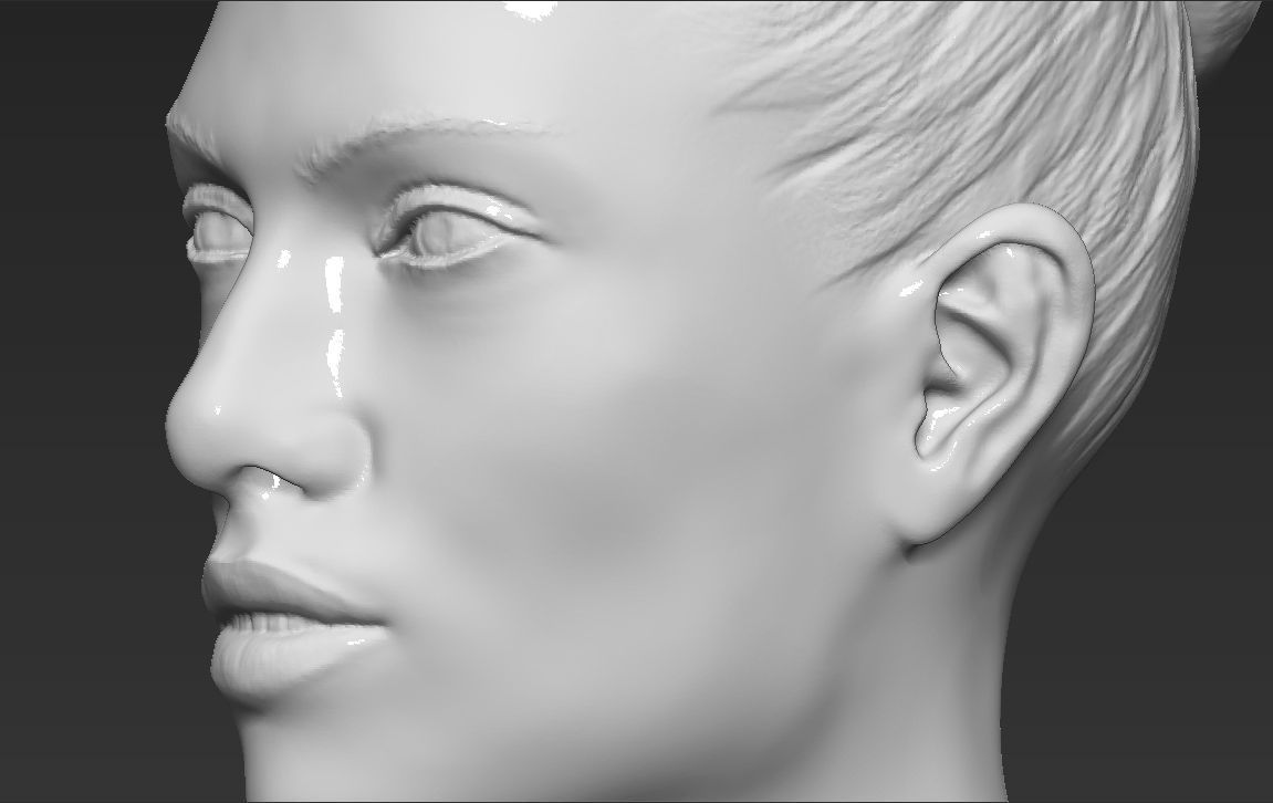 Jennifer Lopez bust 3D printing ready stl obj formats 3D print model_14