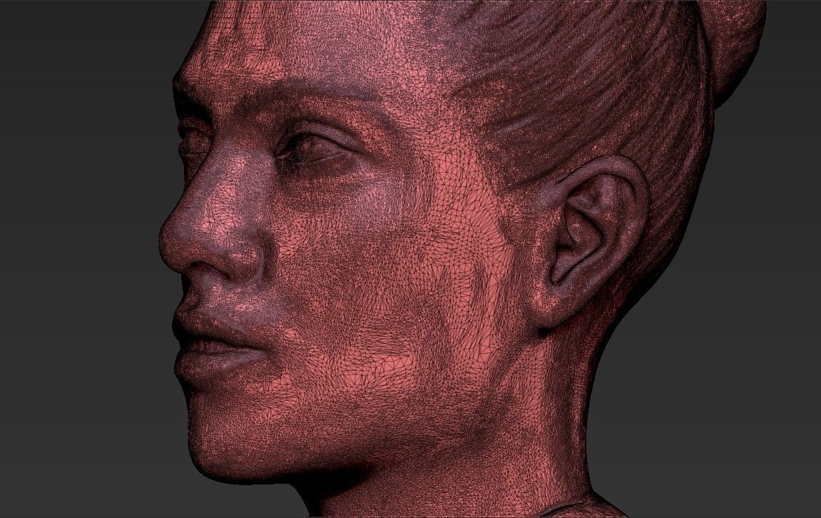 Jennifer Lopez bust 3D printing ready stl obj formats 3D print model_25