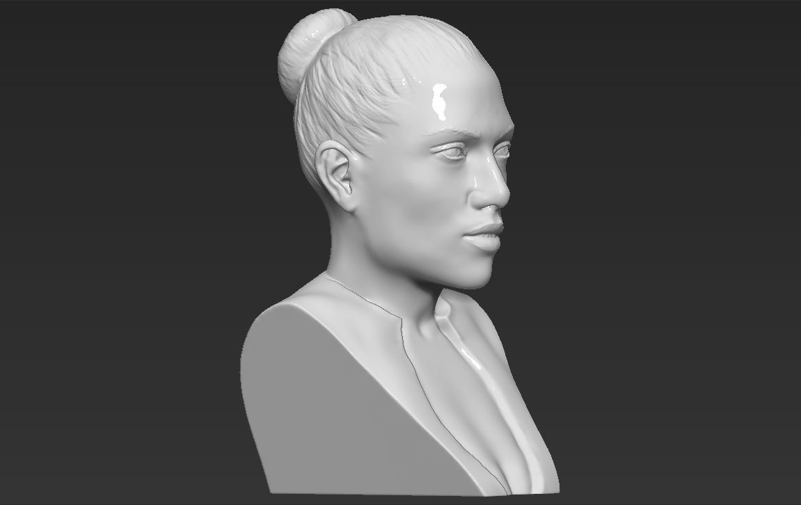Jennifer Lopez bust 3D printing ready stl obj formats 3D print model_12