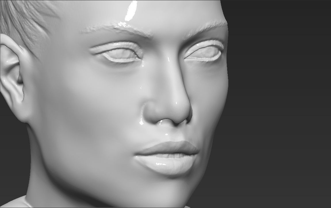 Jennifer Lopez bust 3D printing ready stl obj formats 3D print model_13