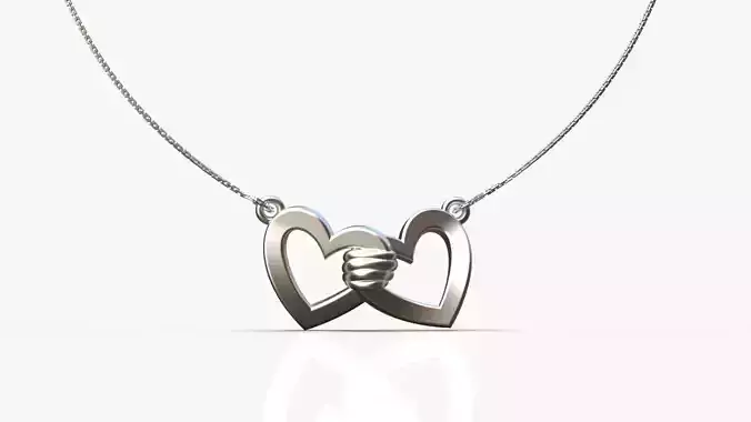 Twin hearts pendant