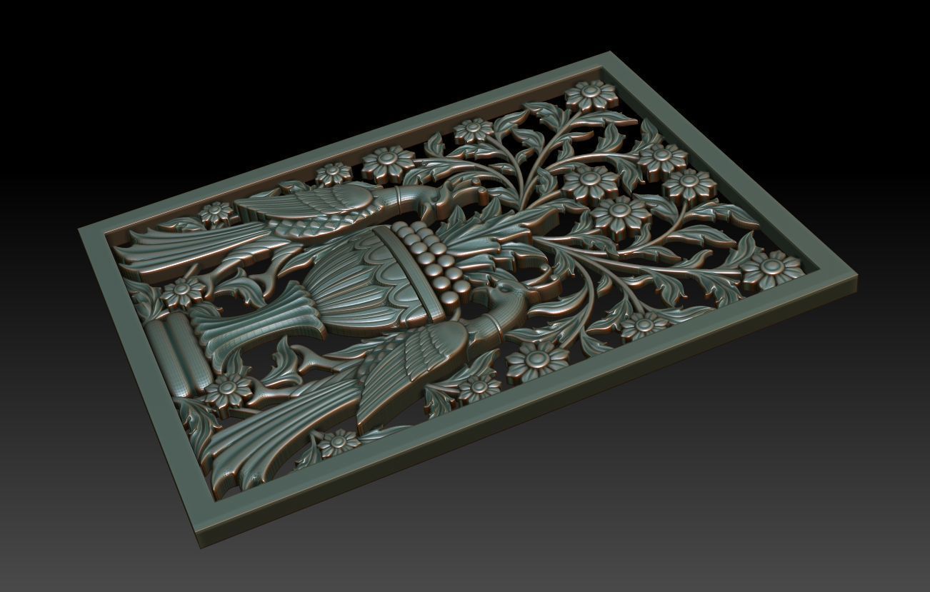 Decorative panel 3D model_5