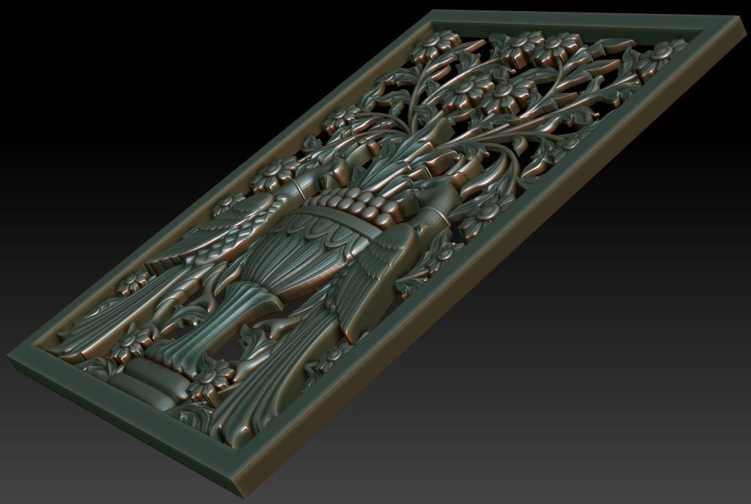 Decorative panel 3D model_1