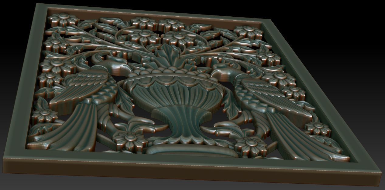Decorative panel 3D model_3