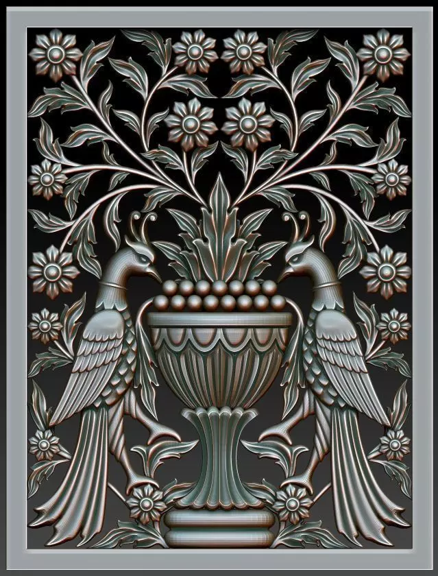 Decorative panel 3D model_0