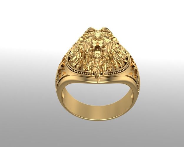 Lion Gold rings 3D print model