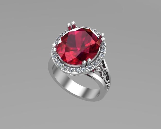 Diamond Oval rings 3D print model