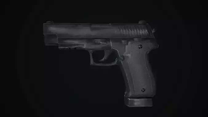 Sig Sauer P226 Low-poly 3D Model pistol Low-poly 3D model