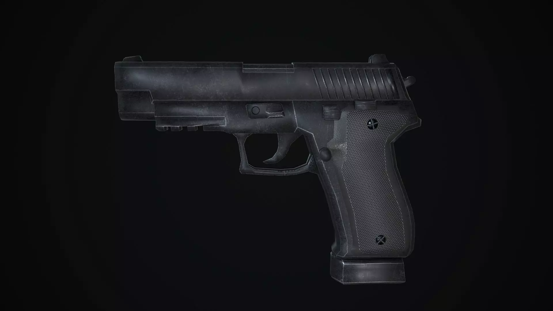 Sig Sauer P226 Low-poly 3D Model pistol Low-poly 3D model_0