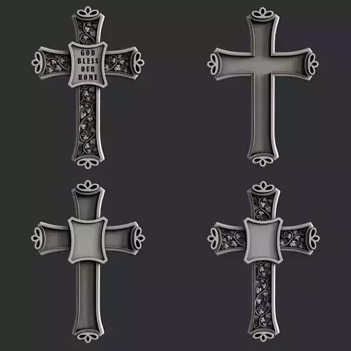 3d STL models for CNC set cross 10