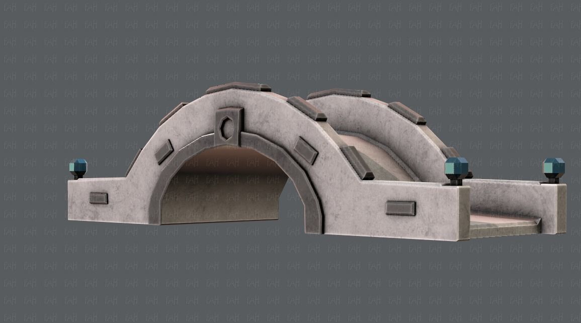 Bridge V02 Low-poly 3D model_2