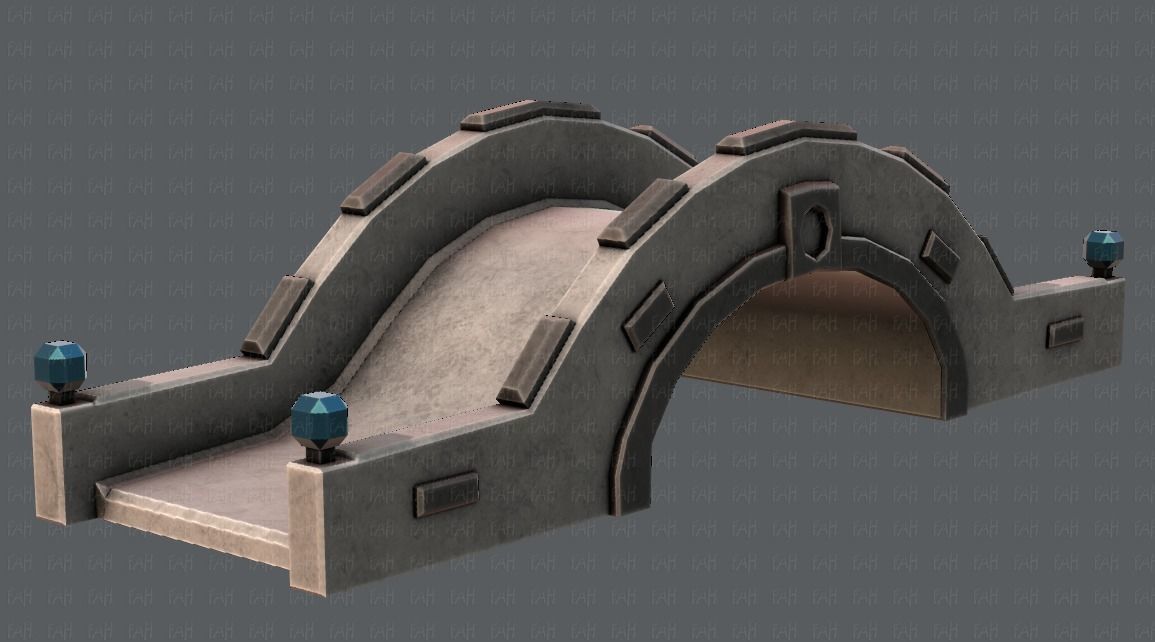 Bridge V02 Low-poly 3D model_33
