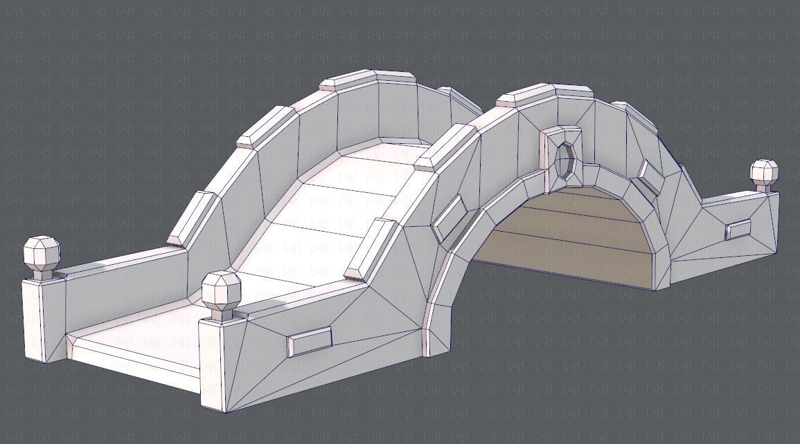 Bridge V02 Low-poly 3D model_34