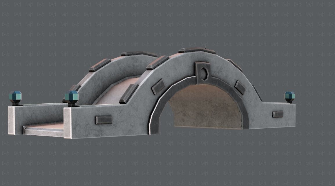 Bridge V02 Low-poly 3D model_4