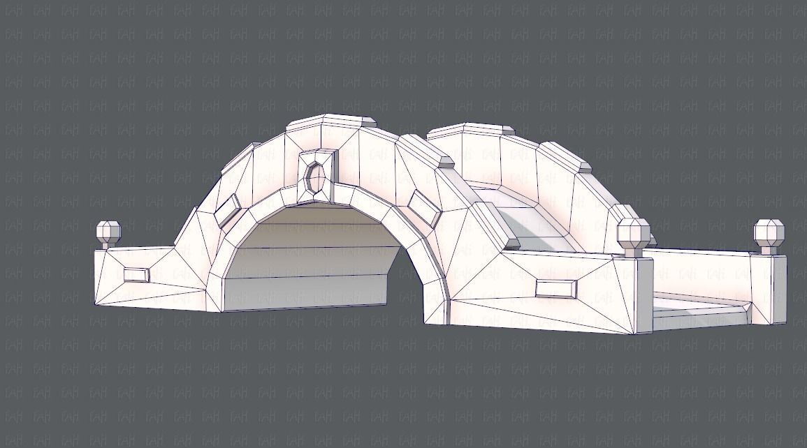 Bridge V02 Low-poly 3D model_10