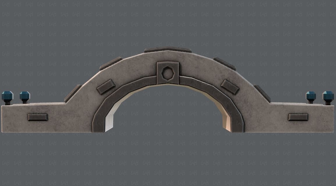 Bridge V02 Low-poly 3D model_7