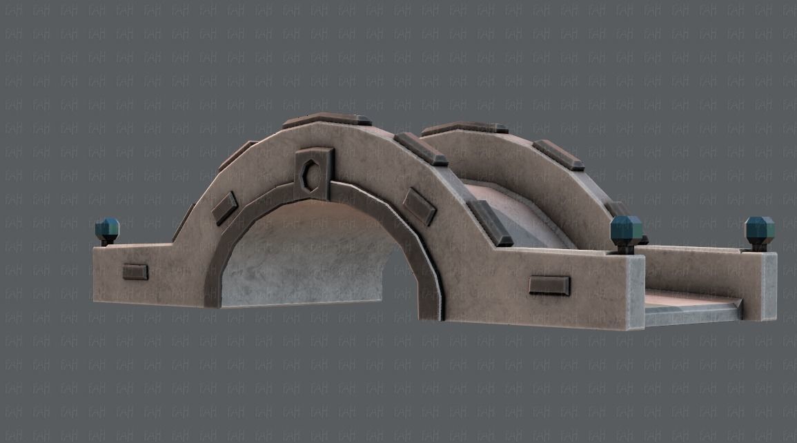 Bridge V02 Low-poly 3D model_6