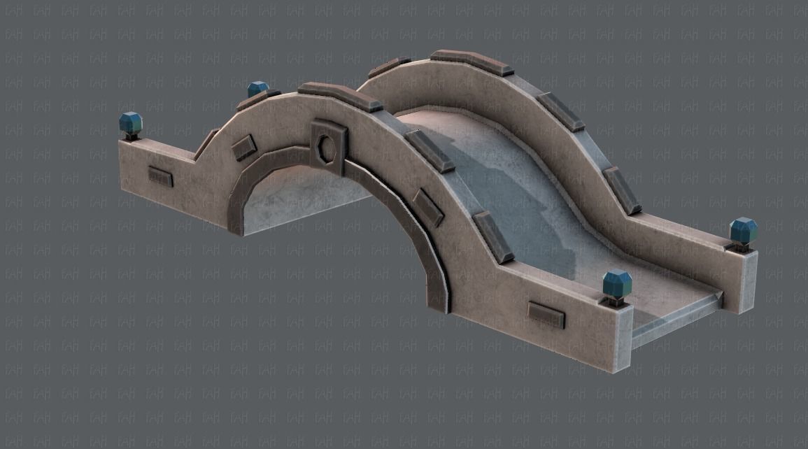 Bridge V02 Low-poly 3D model_22