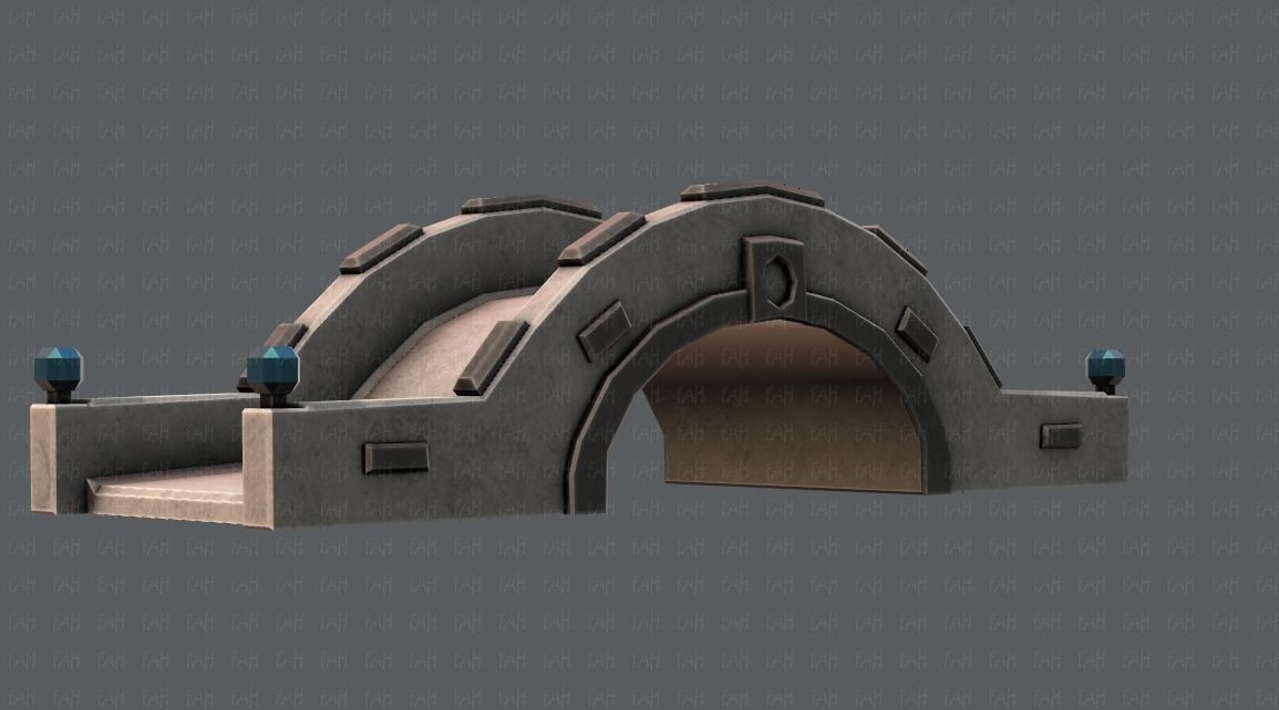 Bridge V02 Low-poly 3D model_8