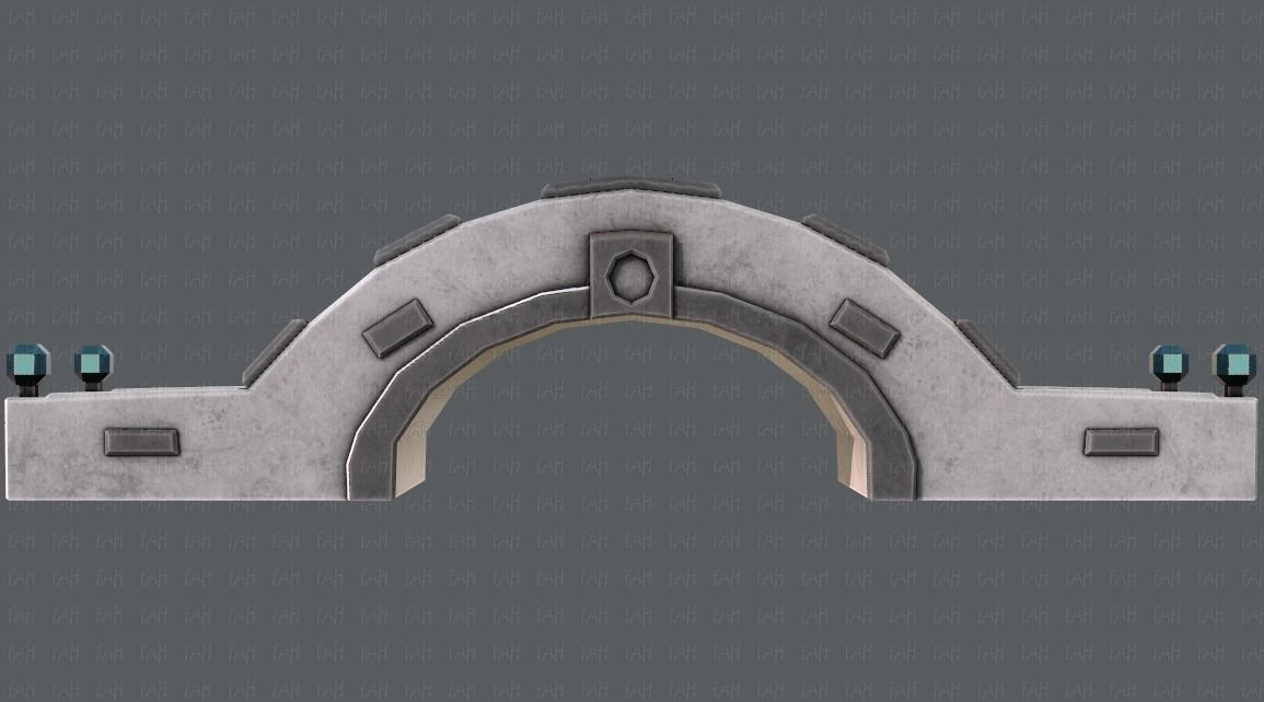 Bridge V02 Low-poly 3D model_3