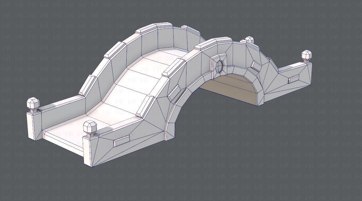 Bridge V02 Low-poly 3D model_32
