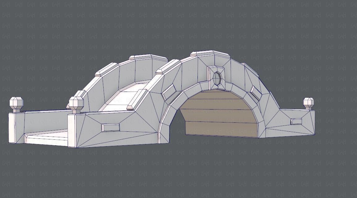 Bridge V02 Low-poly 3D model_16