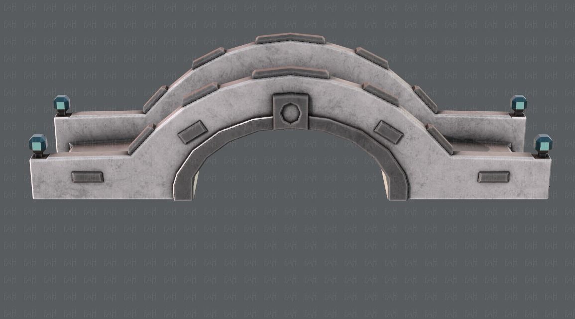 Bridge V02 Low-poly 3D model_19