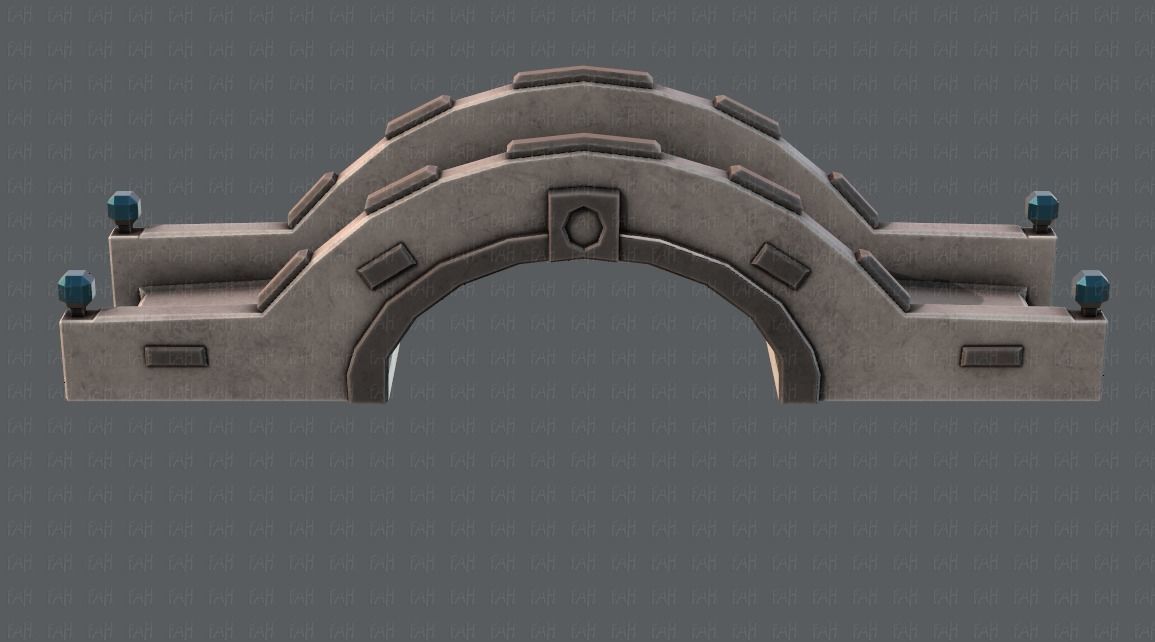 Bridge V02 Low-poly 3D model_23