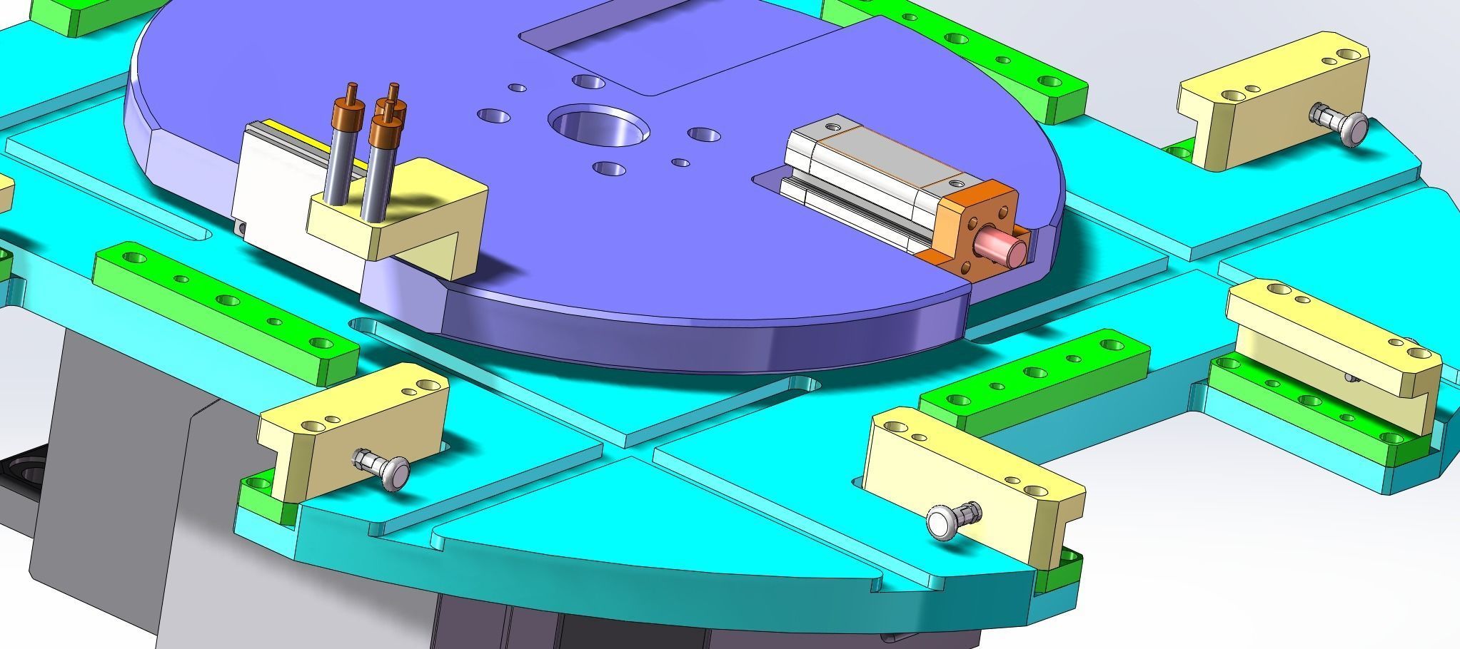The dividing plate mechanism 3D model_3