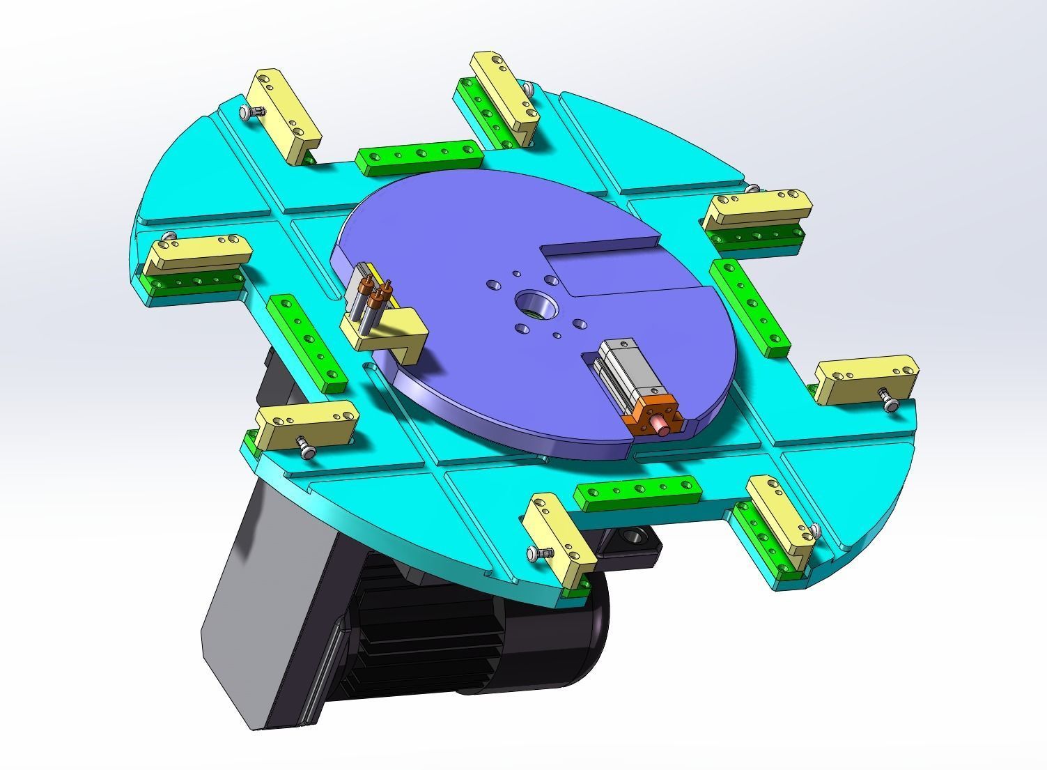The dividing plate mechanism 3D model_2