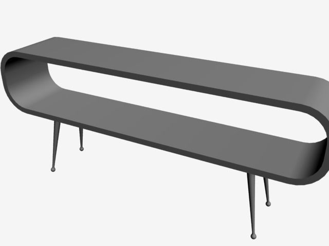 Table Bookshelf Free low-poly 3D model_3