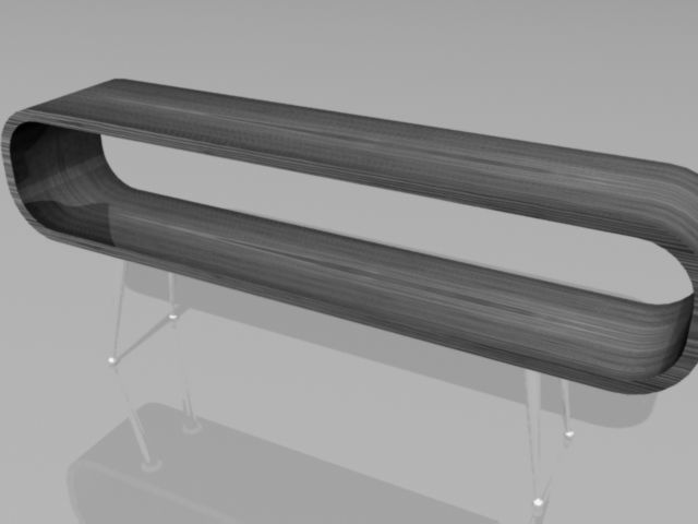 Table Bookshelf Free low-poly 3D model_1