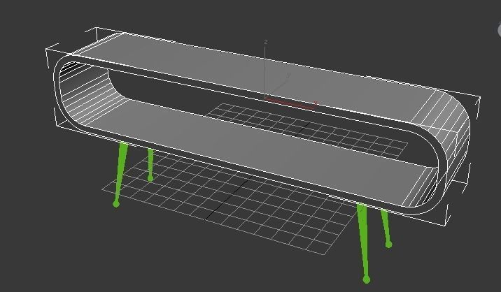 Table Bookshelf Free low-poly 3D model_4