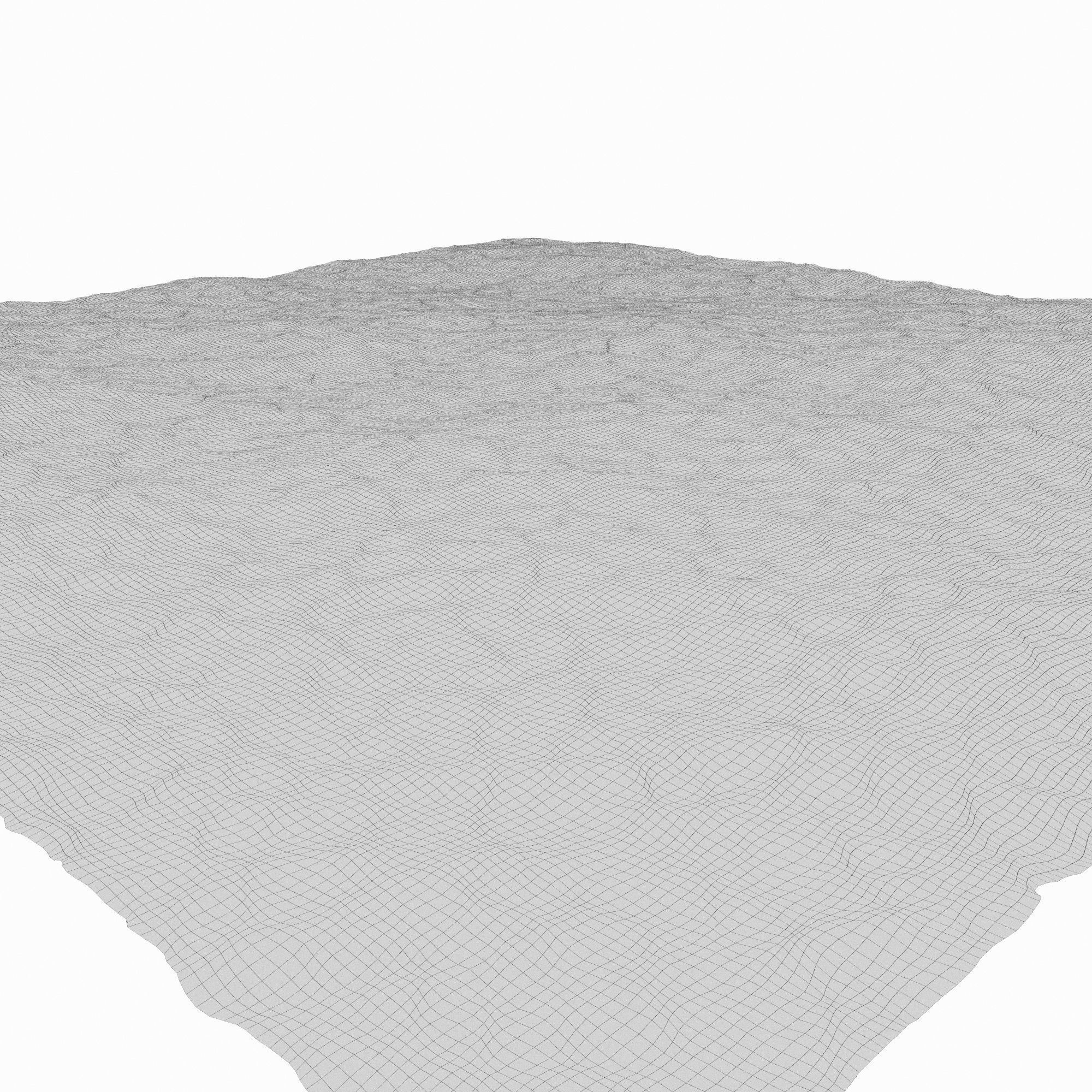 Ocean square of water 3D model_9