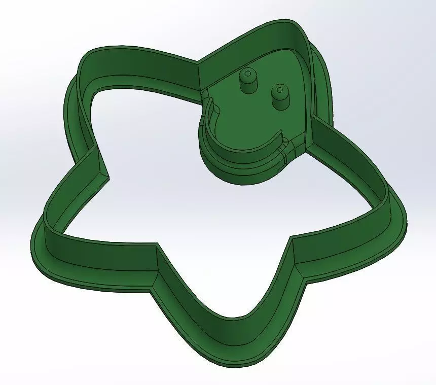 Happy star cookie cutter 3D print model_0
